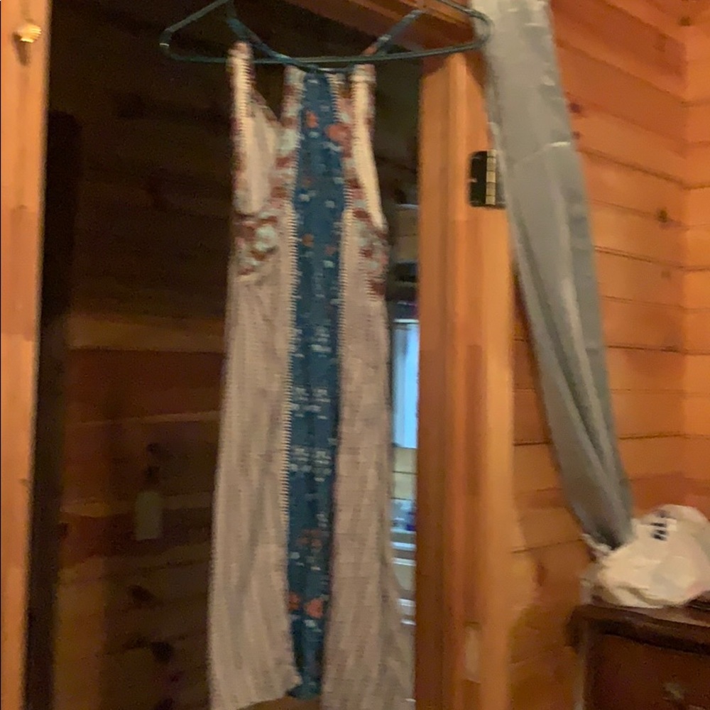Multi-pattern loose dress